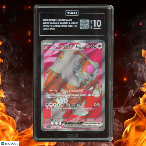 Pokemon Twilight Masquerade BLOODMOON URSALUNA EX Ultra Rare 202/167 TAG 10