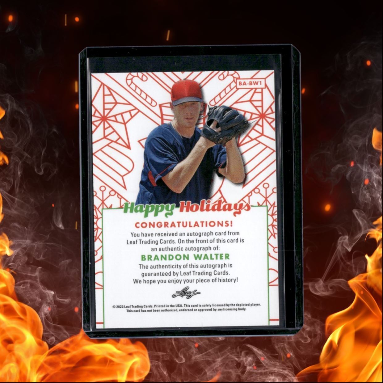 2023 Leaf Signature Series Brandon Walter Happy Holidays Auto #BA-BW1