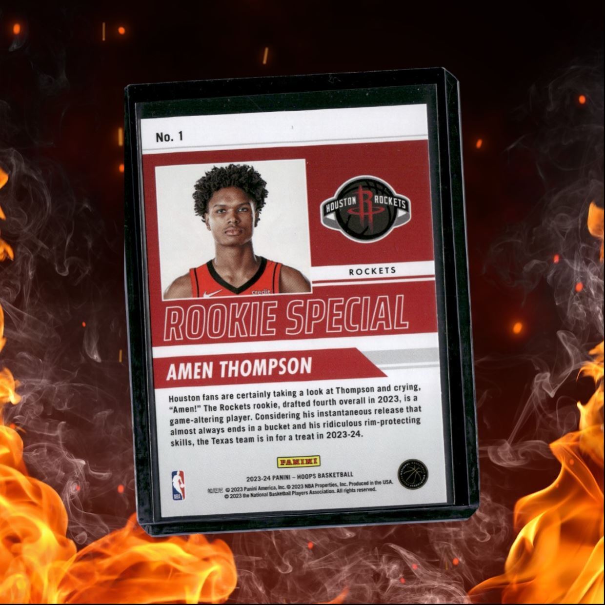 2023-24 Panini NBA Hoops Amen Thompson Special (A) Rookie #1
