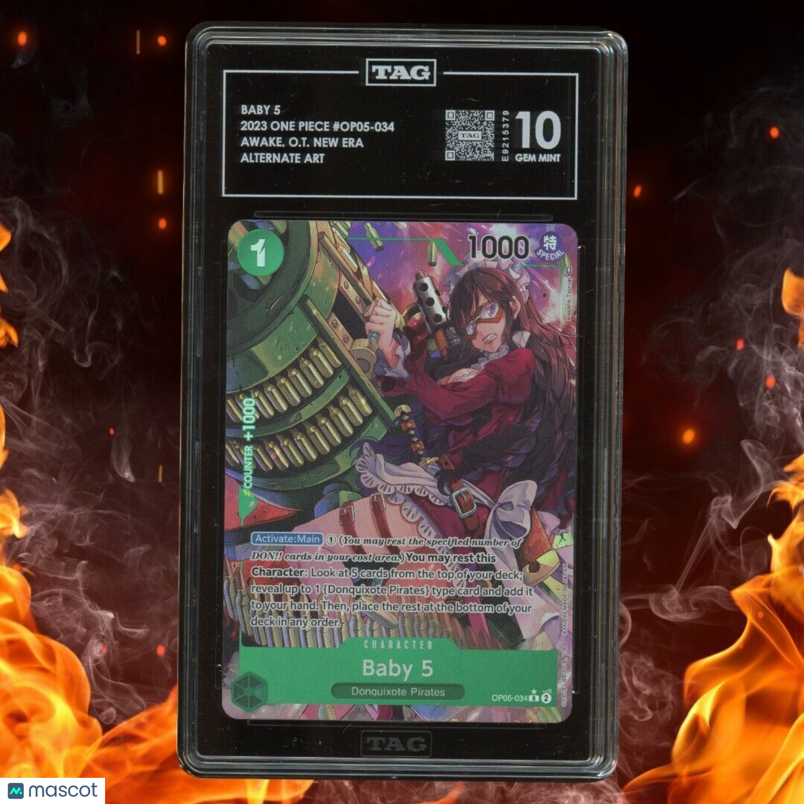 One Piece Awakening of the New Era BABY 5 Alt Art OP05-034 TAG 10