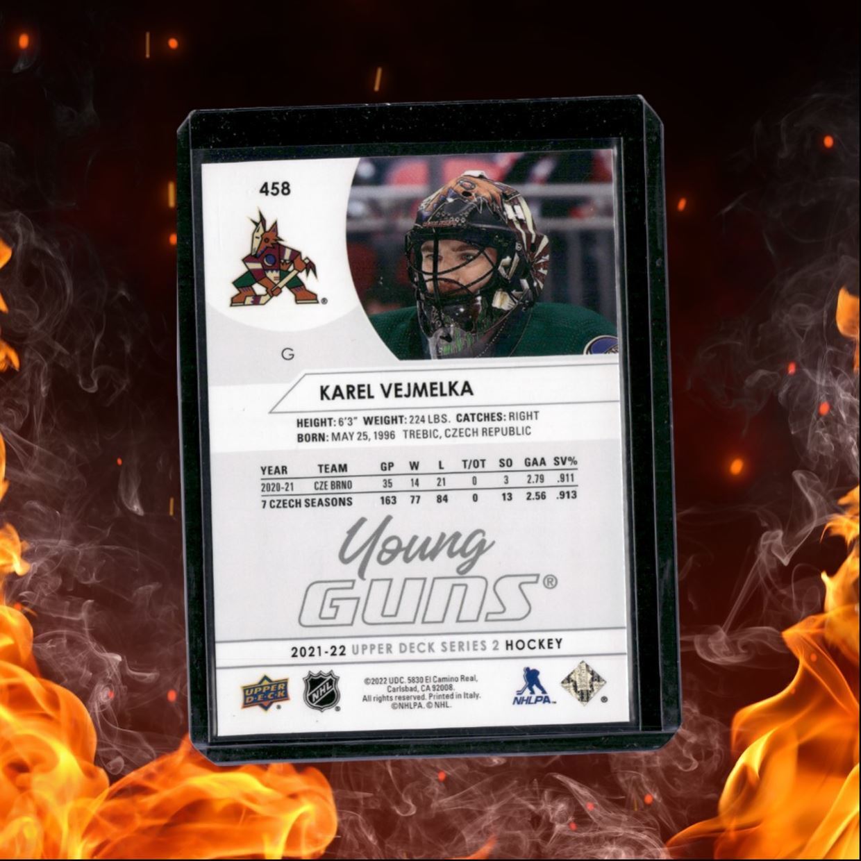 2021-22 Upper Deck Karel Vejmelka Young Guns Rookie #458