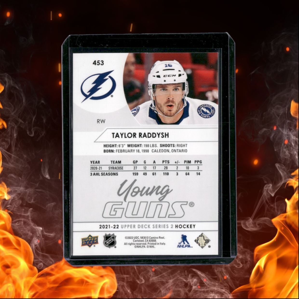 2021-22 Upper Deck Taylor Raddysh Young Guns Rookie #453