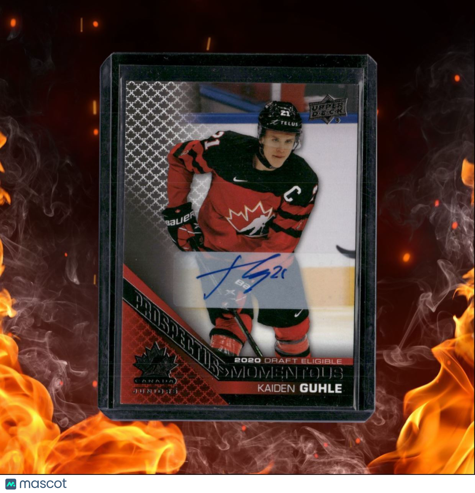 2022-23 Upper Deck Team Canada Juniors Kaiden Guhle Prospectus Momentous Auto