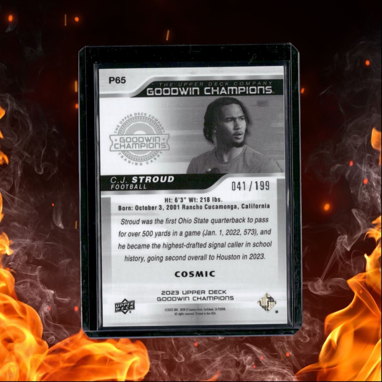 2023 Upper Deck Goodwin Champion's C.J. Stroud Cosmic Rookie 041/199 #P65