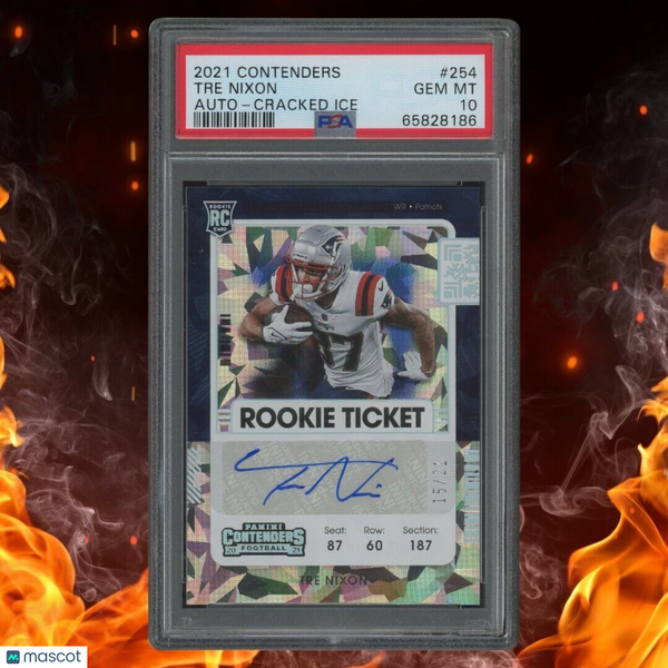 2021 Panini Contenders TRE NIXON Rookie Ticket Auto /21 Cracked Ice PSA 10 #254