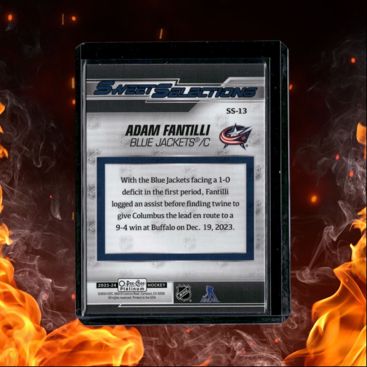 2023-24 O-Pee-Chee Platinum Adam Fantilli Sweet Selections (B) Rookie #SS-13