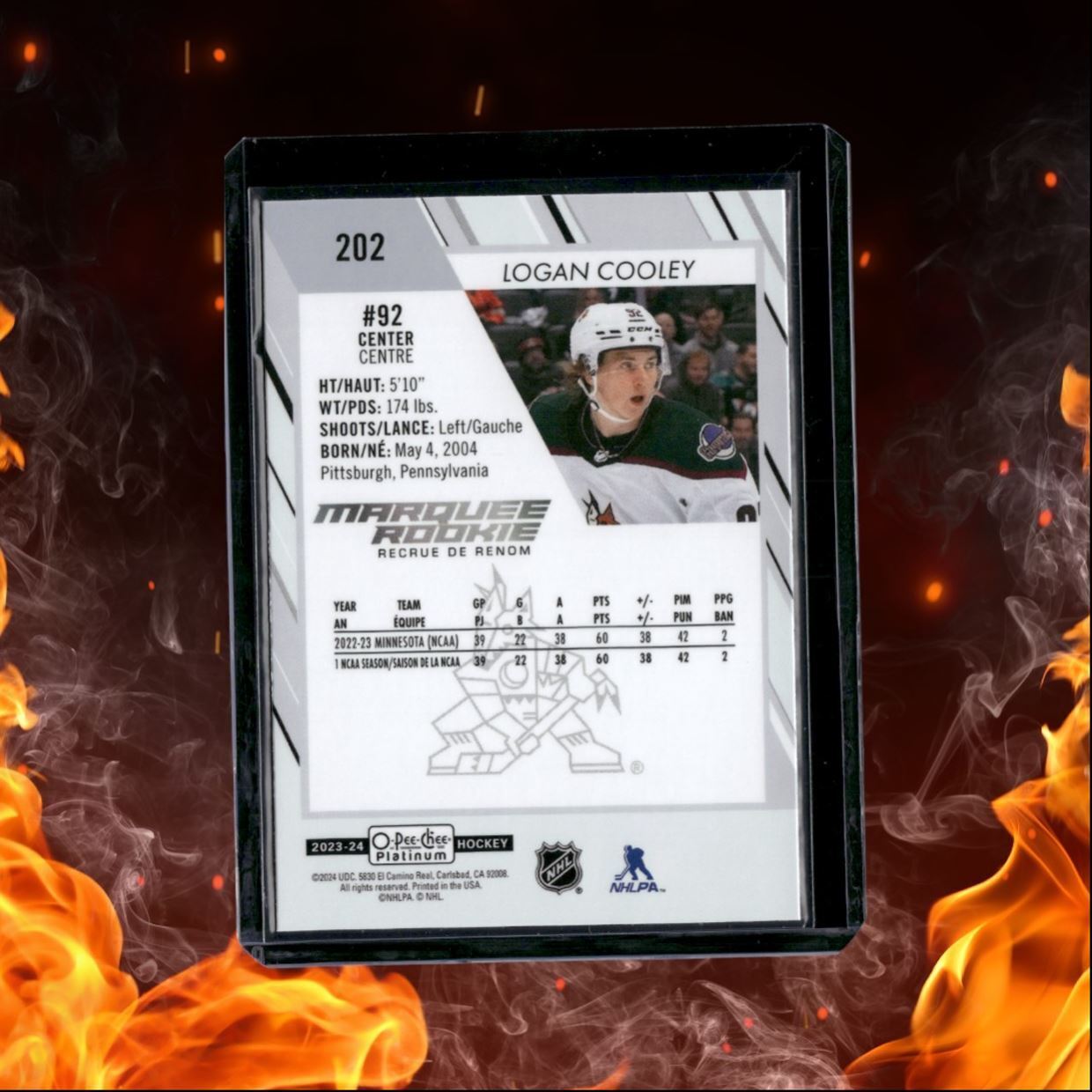 2023-24 O-Pee-Chee Platinum Logan Cooley Marquee (B) Rookie #202