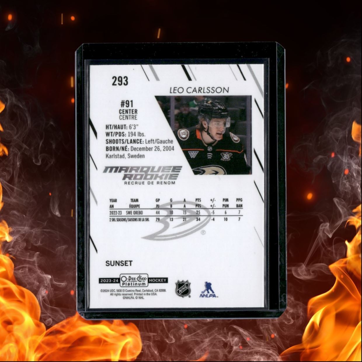 2023-24 O-Pee-Chee Platinum Sunset Marquee Rookie #293