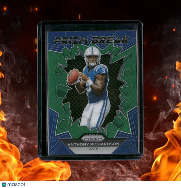 2023 Panini Prizm Anthony Richardson Prizm Break Green Rookie #PB-4