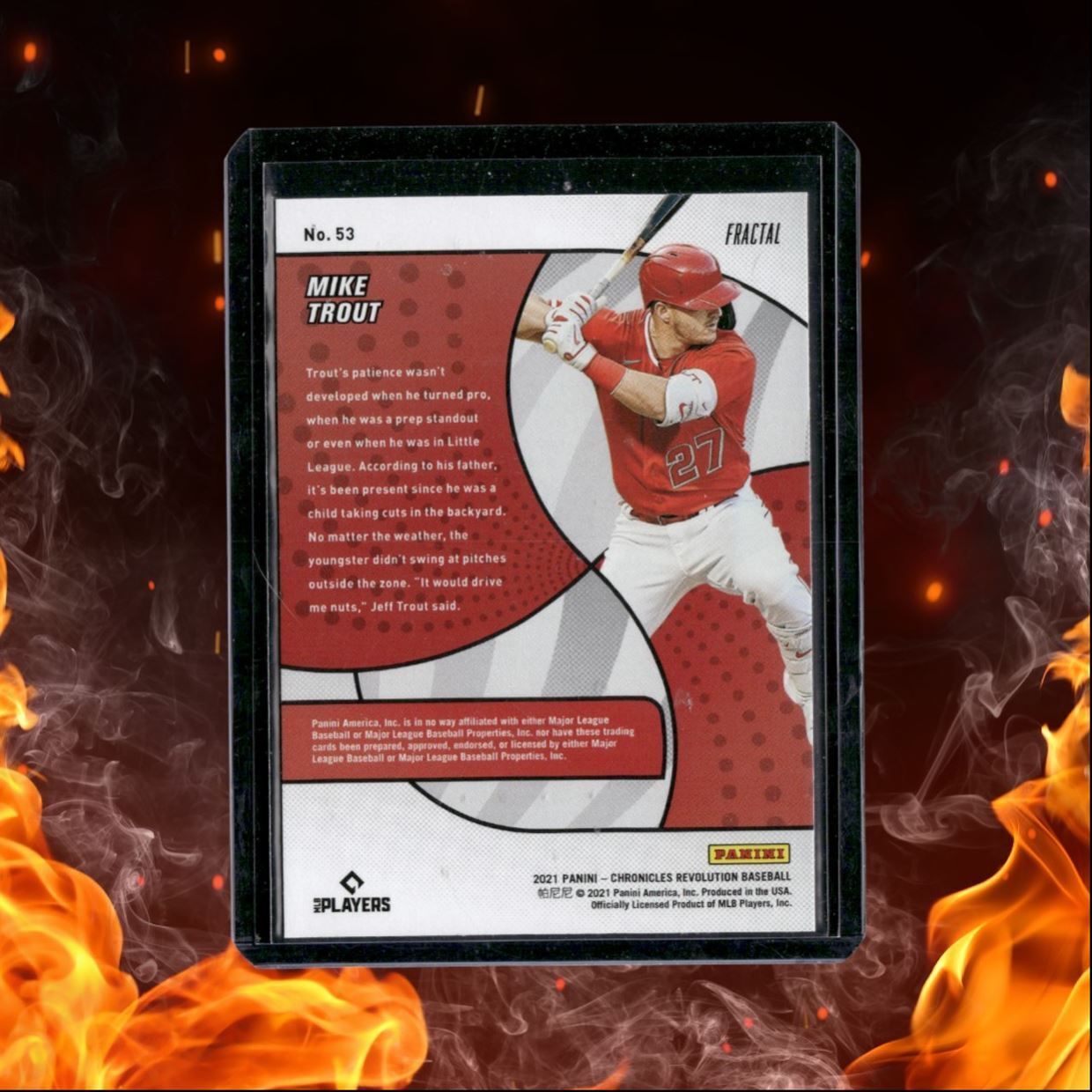 2021 Panini Chronicles Mike Trout Revolution Fractal #53