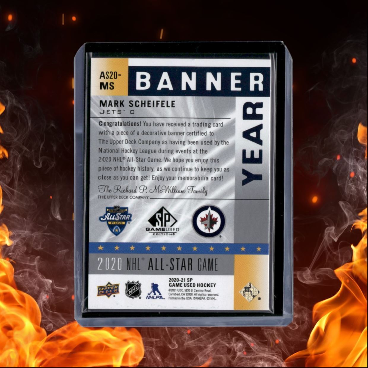 2020-21 SP Game Used Mark Scheifele Banner Year #AS20-MS