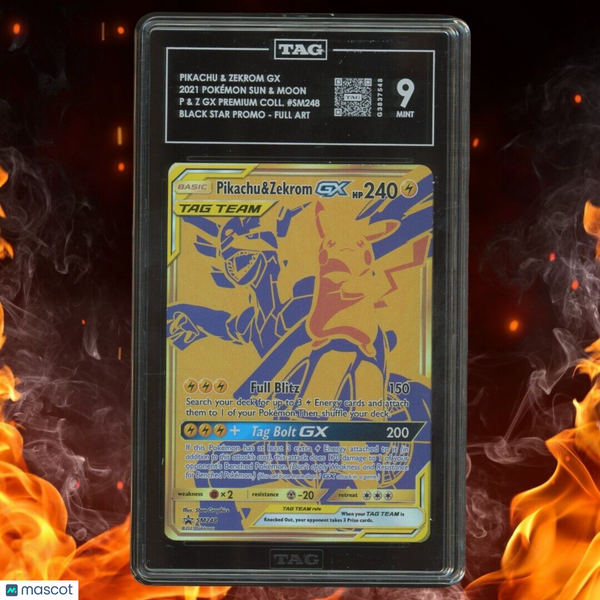 Pokemon P & Z GX Premium PIKACHU & ZEKROM GX Black Star Promo  SM248 TAG 9