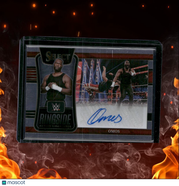 2022 Panini Prizm WWE Omos Rinside Action Signatures Auto #RA-OMS