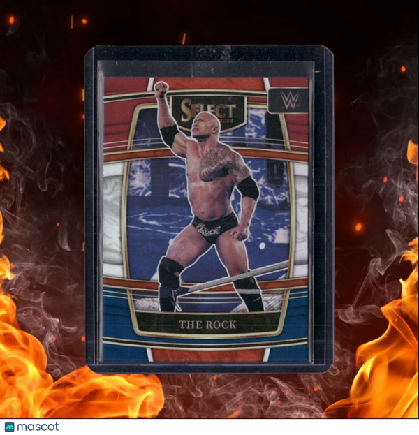 2022 Panini Select WWE The Rock Red White & Blue Prizm #20