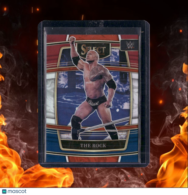 2022 Panini Select WWE The Rock Red White & Blue Prizm