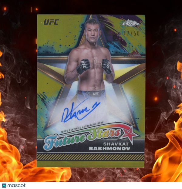 2024 Topps Chrome UFC SHAVKAT RAKHMONOV Future Stars Auto /50 Gold #FSA-SRA