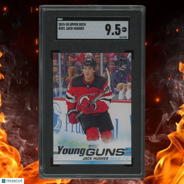 2019-20 Upper Deck JACK HUGHES Young Guns SGC 9.5 #201 Rookie