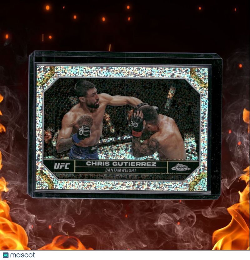 2024 Topps Chrome UFC Chris Gutierrez Silver Speckle 119/299