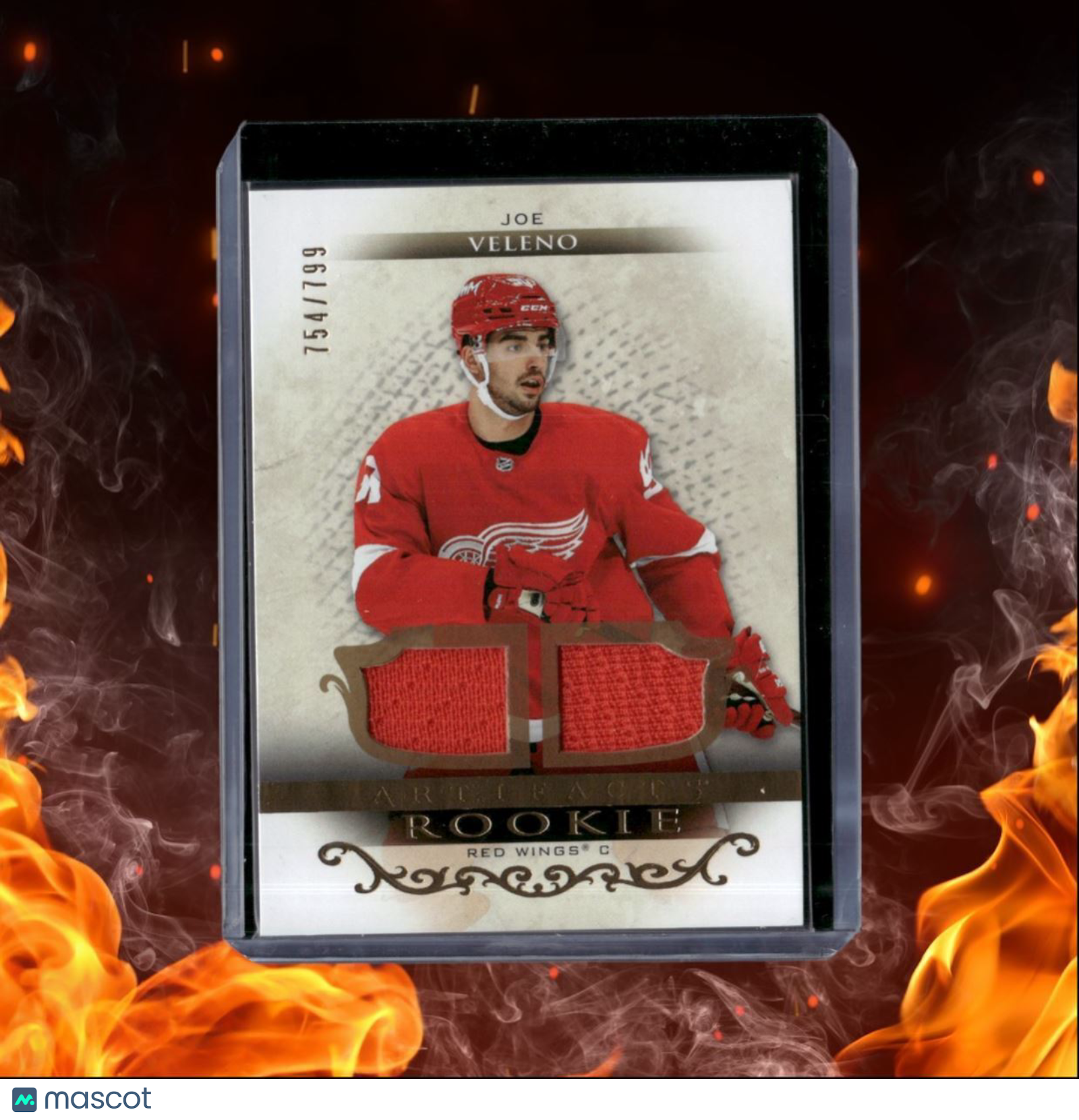 2021-22 Upper Deck Artifacts Joseph Veleno Dual Material Gold Jersey Rookie
