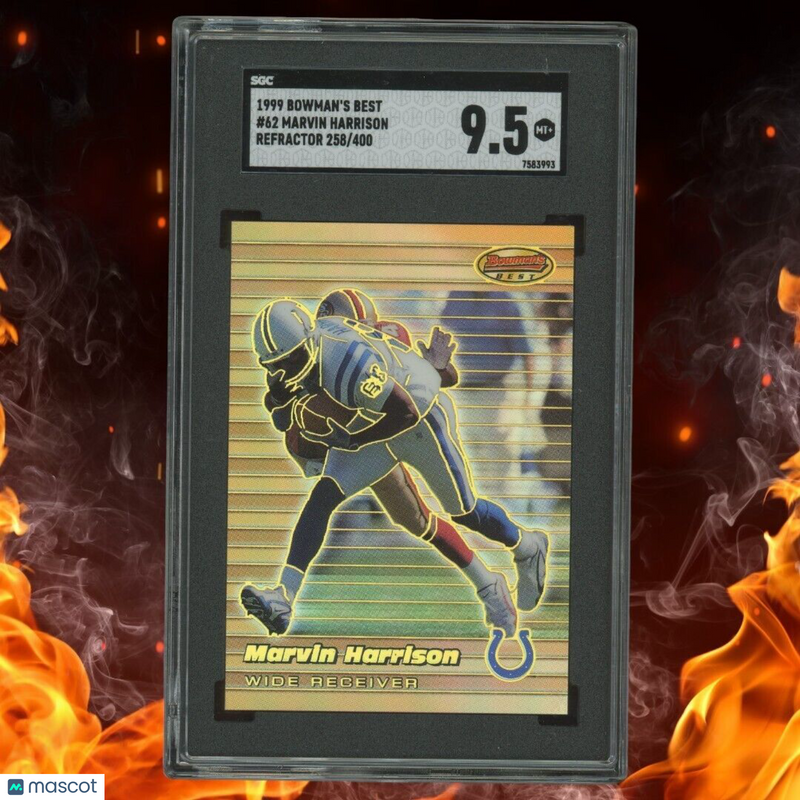 1999 Bowman's Best MARVIN HARRISON /400 Refractor SGC 9.5