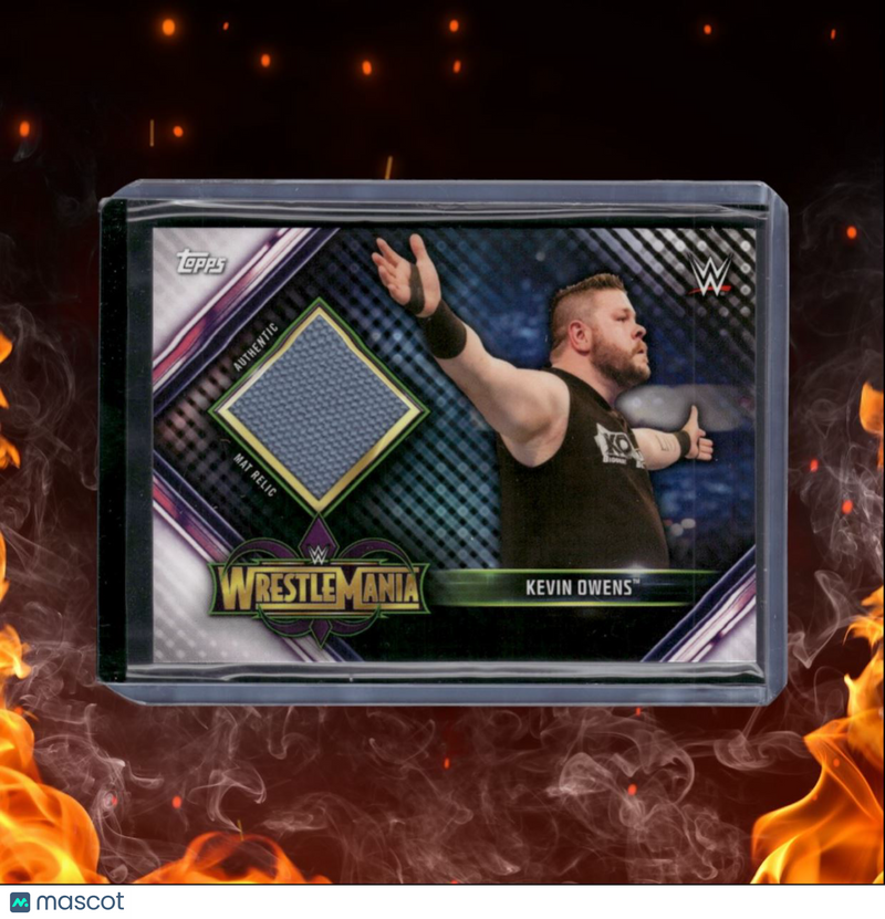 2019 Topps WWE Kevin Owens Event-Used Mat Relic Wrestlemania 34