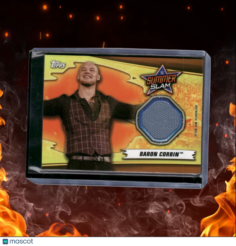 2019 Topps WWE Baron Corbin Event-Used Mat Relic Summerslam 2018 82/99