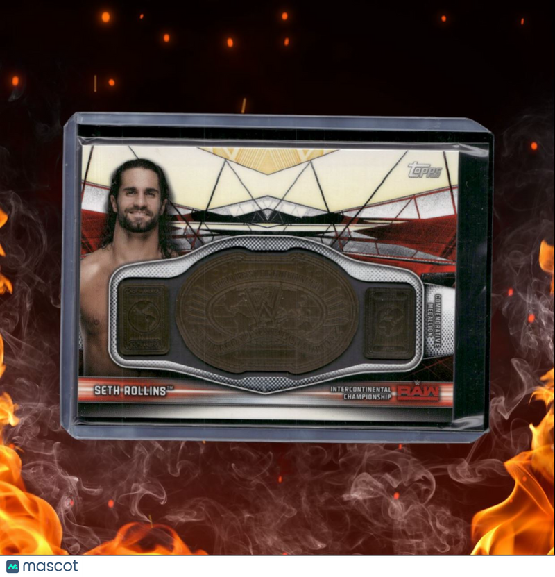 2019 Topps WWE Seth Rollins Commemorative Championship Relic 055/199