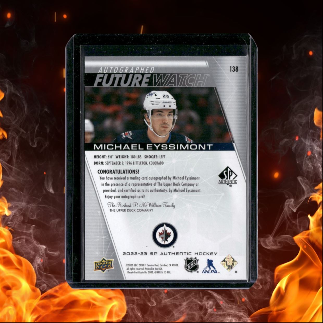 2022-23 SP Authentic Michael Eyssimont Future Watch Rookie Auto 789/999 #138