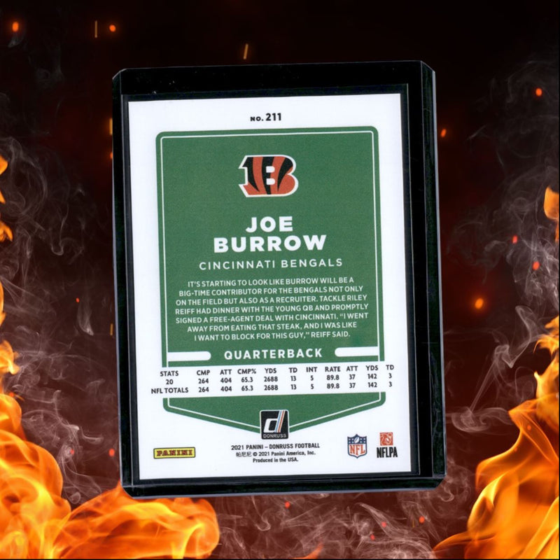 2021 Panini Donruss Joe Burrow Mask Press Proof Gold