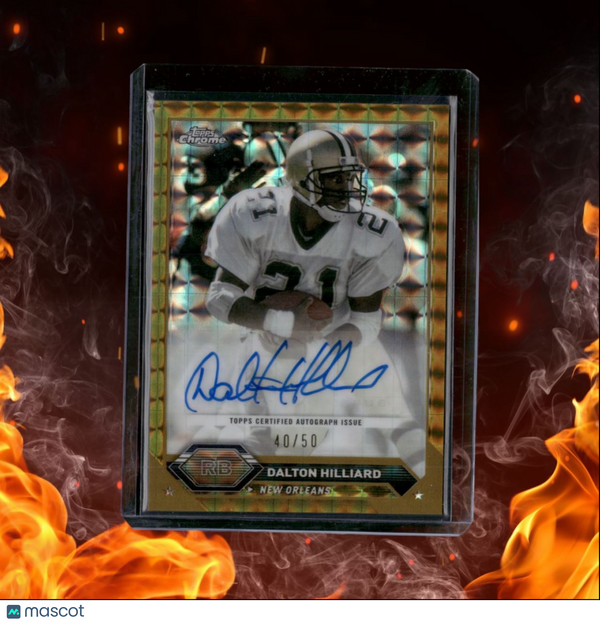 2023 Topps Chrome Composite Dalton Hilliard Geometric Gold Variation Auto 40/50