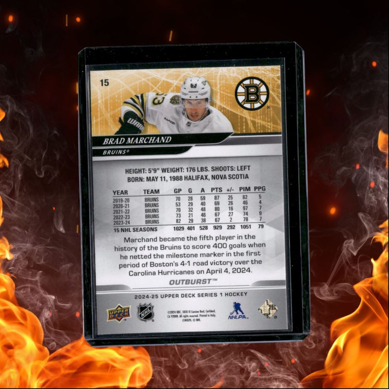 2024-25 Upper Deck Brad Marchand Silver Outburst