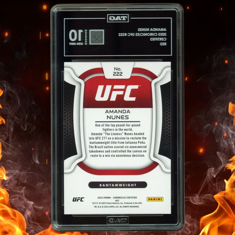 2023 Panini Chronicles UFC AMANDA NUNES Certified /199 Red TAG 10