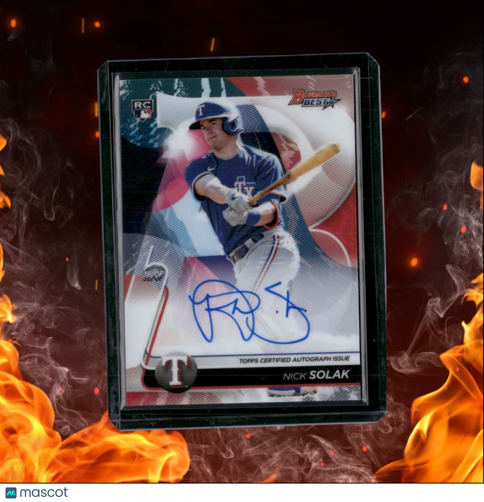 2020 Bowman's Best Nick Solak Best of 2020 Rookie Auto #CRA-NS