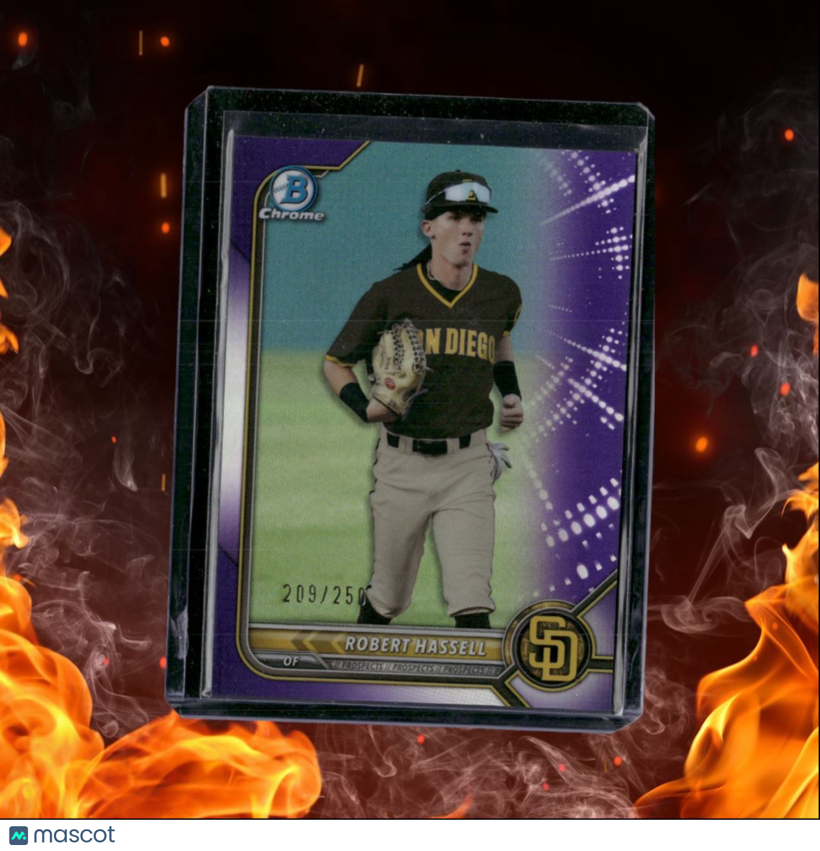 2022 Bowman Chrome Robert Hassell Prospect Purple Refractor 209/250 #BCP-133