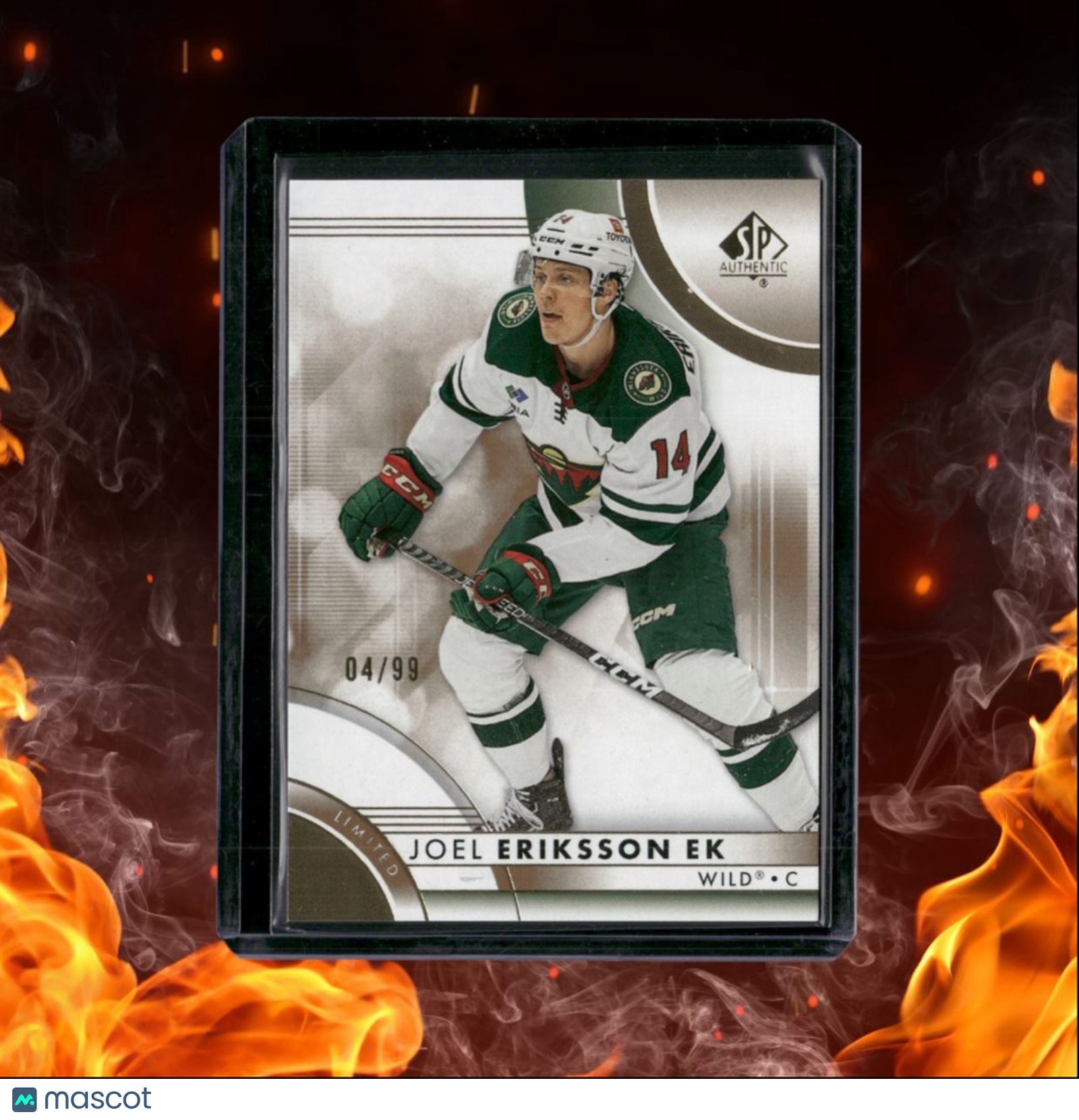 2023-24 SP Authentic Joel Eriksson Ek Gold Limited Auto 04/99 #66