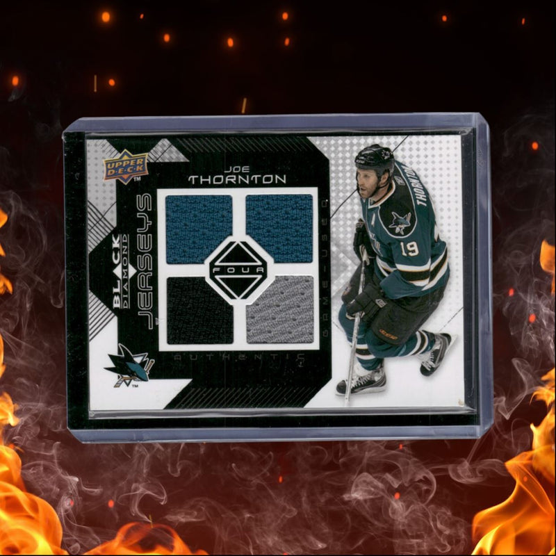 2008-09 Upper Deck Black Diamond Joe Thornton Four Jerseys