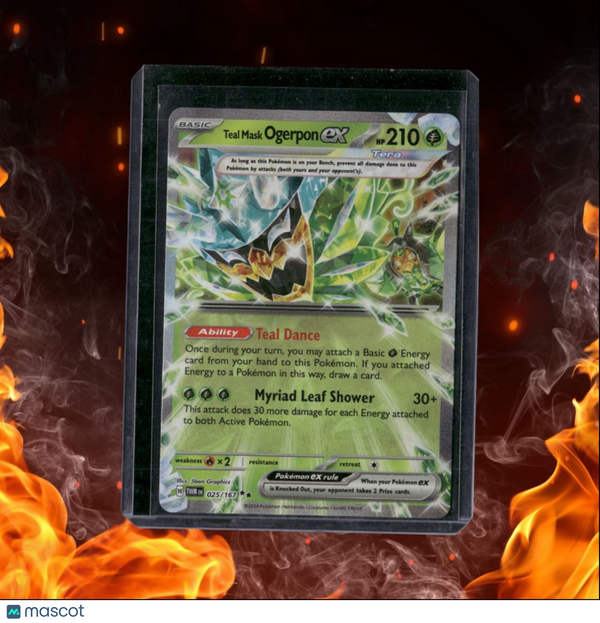 2024 Pokemon Twilight Masquerade Teal Mask Ogerpon EX Ultra Rare (B) LP #025/167
