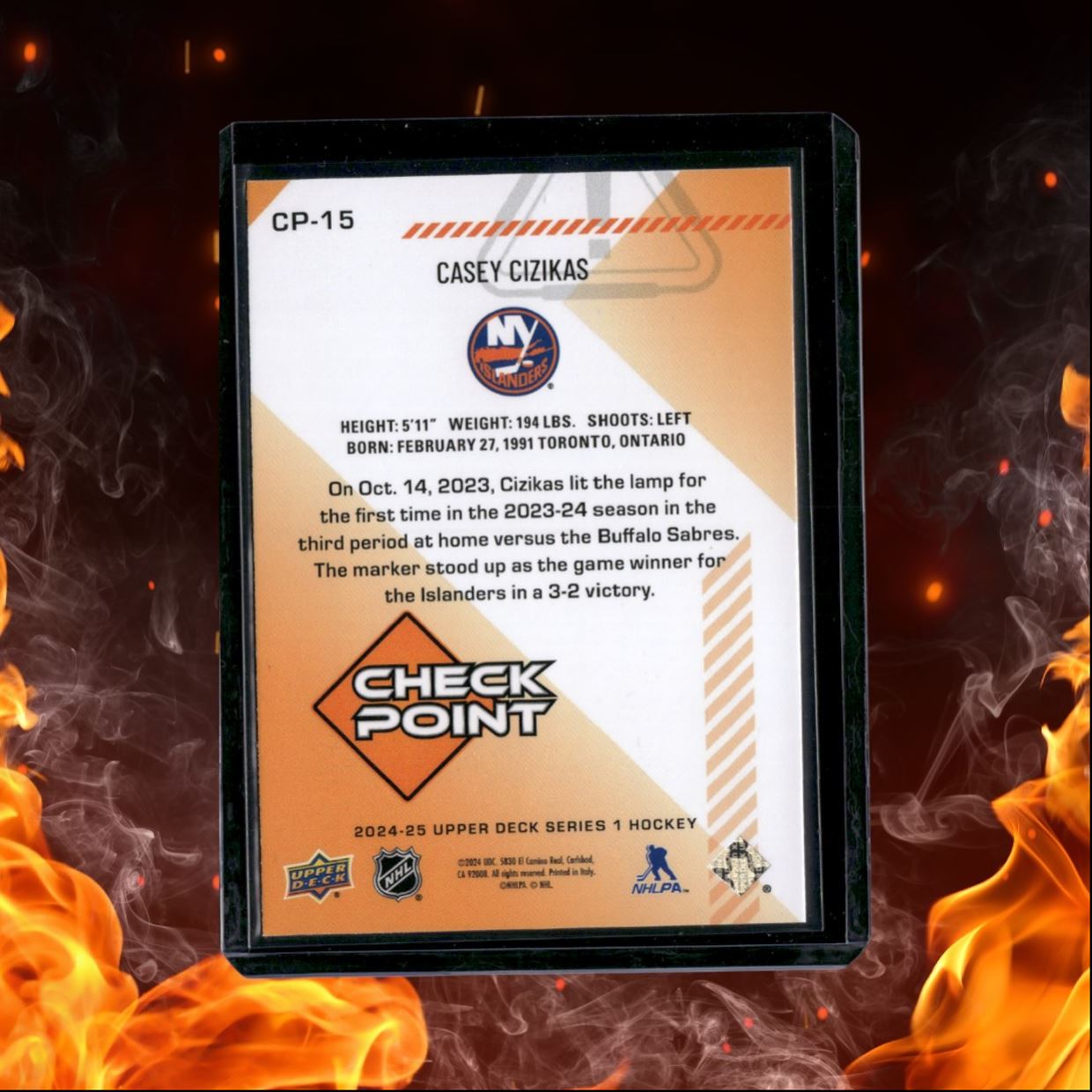 2024-25 Upper Deck Casey Cizikas Checkpoint Speckle #CP-15