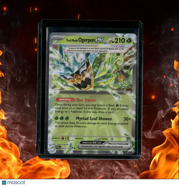 2024 Pokemon Twilight Masquerade Teal Mask Ogerpon EX Ultra Rare (E) LP #025/167