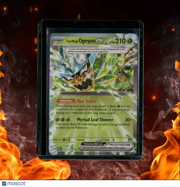 2024 Pokemon Twilight Masquerade Teal Mask Ogerpon EX Ultra Rare (H) LP #025/167