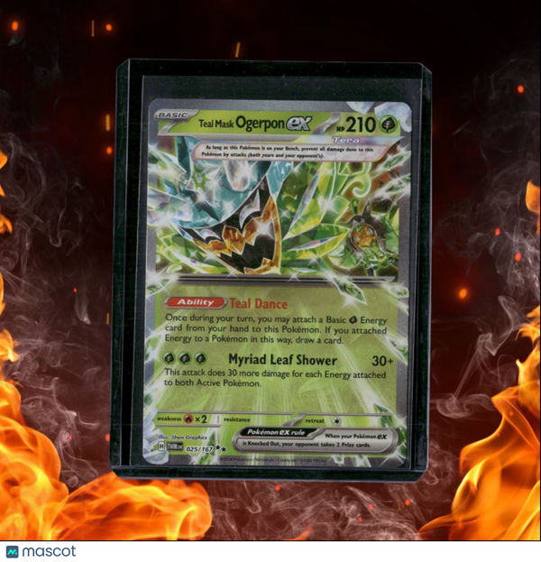 2024 Pokemon Twilight Masquerade Teal Mask Ogerpon EX Ultra Rare (G) LP #025/167