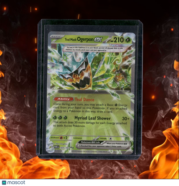 2024 Pokemon Twilight Masquerade Teal Mask Ogerpon EX Ultra Rare (D) NM #025/167