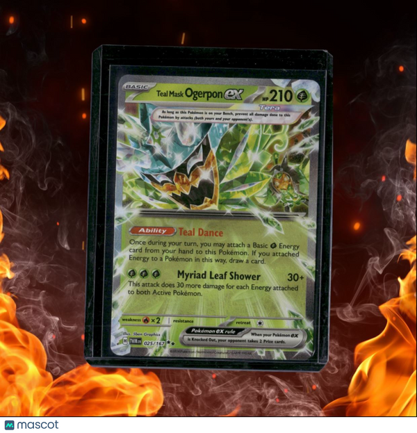 2024 Pokemon Twilight Masquerade Teal Mask Ogerpon EX Ultra Rare (F) LP #025/167