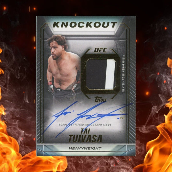 2024 Topps Knockout UFC TAI TUIVASA Auto Relic /8 Gold #KAR-TTV