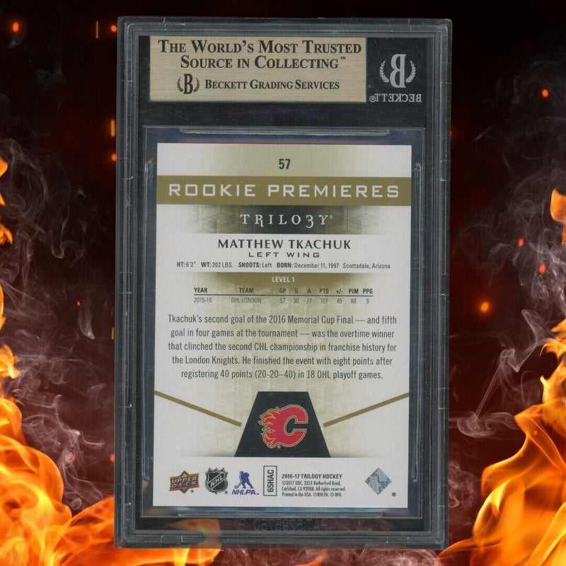 2016-17 Upper Deck Trilogy MATTHEW TKACHUK Rookie /999 Level BGS 10 PRISTINE