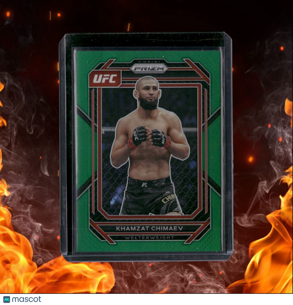 2023 Panini Prizm UFC Khamzat Chimaev Green Prizm #150