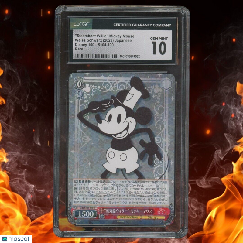 Weiss Schwarz Disney 100 Japanese "STEAMBOAT WILLIE" MICKEY MOUSE Rare CGC 10