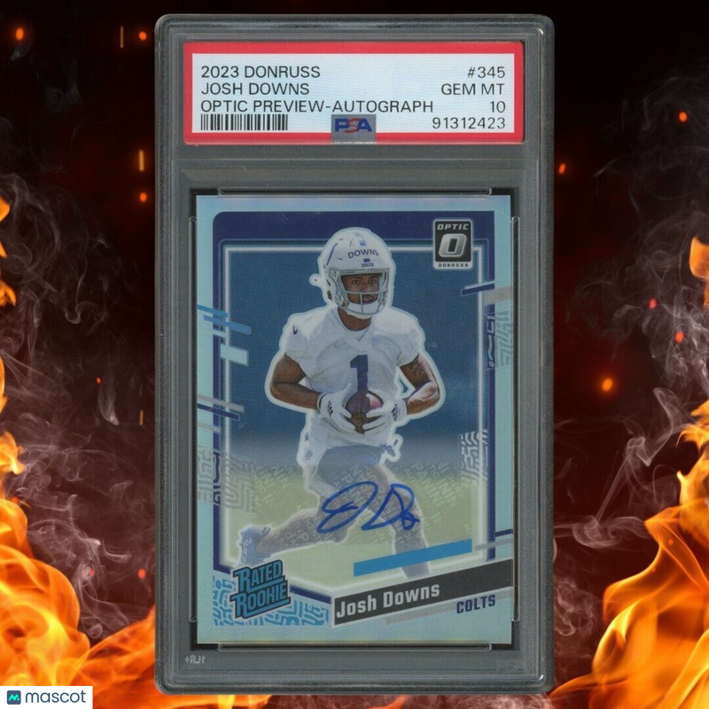 2023 Panini Donruss JOSH DOWNS Rated Rookie Auto Optic Preview PSA 10