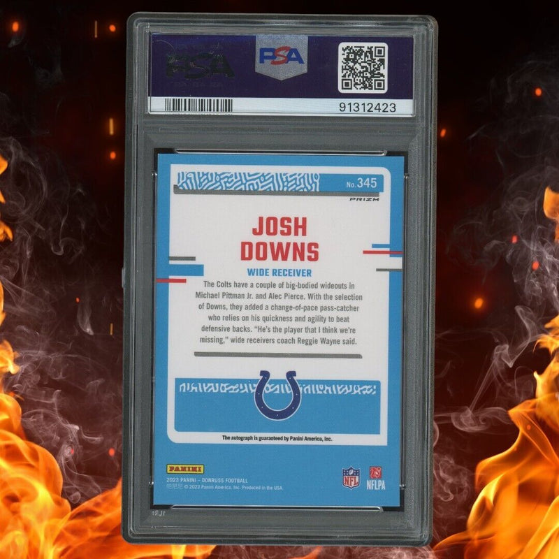 2023 Panini Donruss JOSH DOWNS Rated Rookie Auto Optic Preview PSA 10