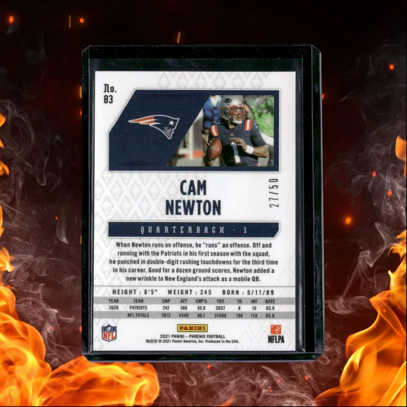 2021 Panini Phoenix Cam Newton Fire And Ice 27/50